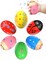 6 Pack Wooden Easter Egg Shakers for Toddlers, Percussion Musical Instrument Toys, Montessori Easter Basket Stuffers & Preschool Learning Toys for Babies, Boys & Girls